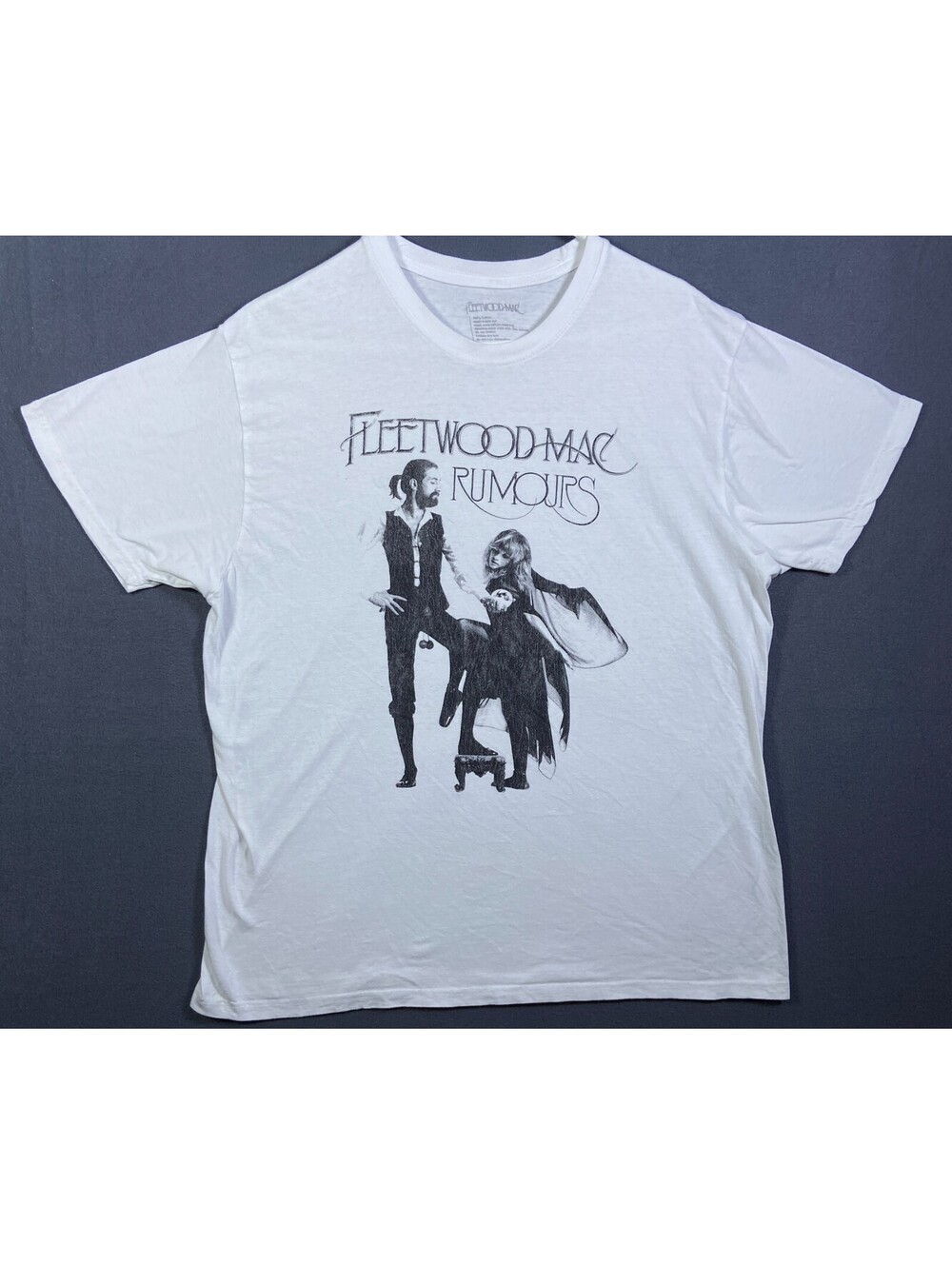 Fleetwood Mac Rumours White XXL T-shirt Band Tee Classic Rock Vintage Style EUC!